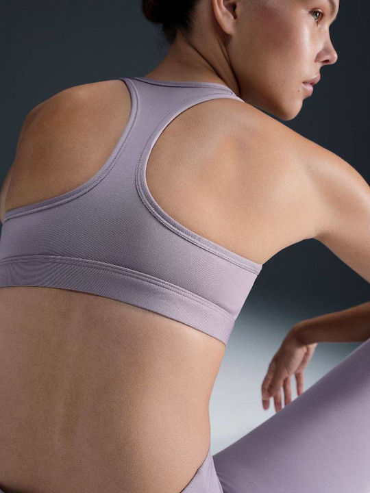 Nike Dri-Fit SWOOSH Γυναικείο Μπουστάκι Light Violet