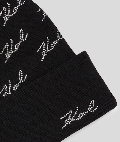Beanie Frauen Beanie Gestrickt in Schwarz Farbe
