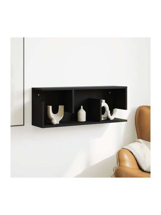 Black Wall Cabinet 80x20x30 cm Engineered Wood Black 80 x 20 x 30 Cm