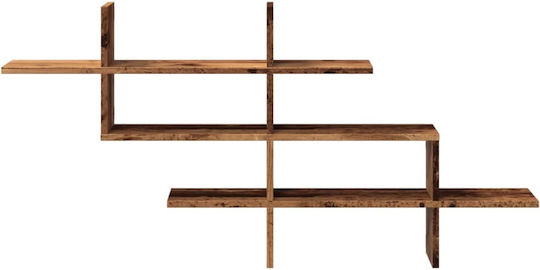 Vidaxl Wall Shelf Old Wood Look 124.5x18x60.5cm Chipboard 1 Piece Brown