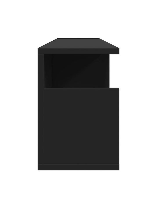 Black Wall Cabinet 80x20x30 cm Engineered Wood Black 80 x 20 x 30 Cm