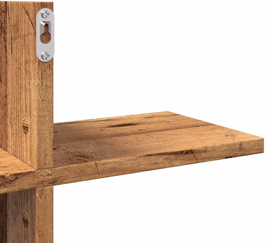 Vidaxl Wall Shelf Old Wood Look 124.5x18x60.5cm Chipboard 1 Piece Brown