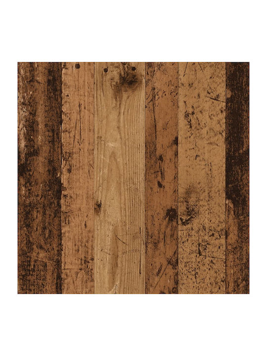 Vidaxl Ραφιέρα Τοίχου Όψη Παλαιού Ξύλου 124,5x18x60,5cm Μοριοσανίδα 1 Τεμ Καφέ