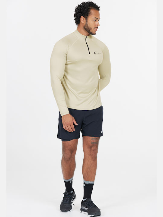 Virtus Men's Athletic Long Sleeve Blouse with Zipper Moonstruck