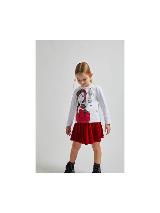 Canada House Kids Pleated Skirt Red