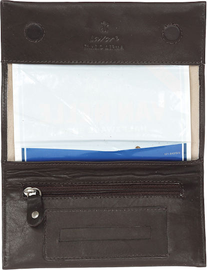 Lavor Leather Tobacco Pouch With Magnetic Clasp 12.5x7.5cm Brown Lavor