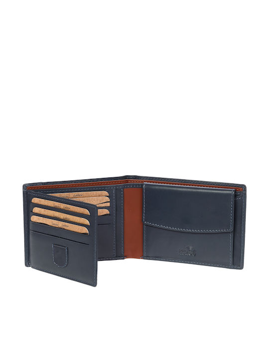Leather Men's Wallet Classic with RFID Tabac Brown
