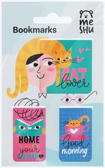 Meshu Magnetic Bookmarks Cat Lovers 3 Pcs