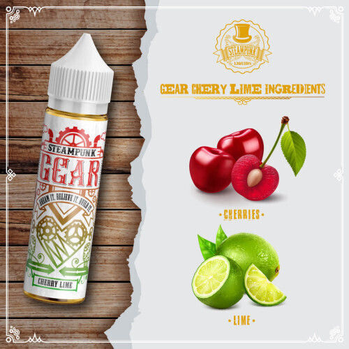 Kirsch Limette 20ml 60ml Steampunk Gear Flavorshots