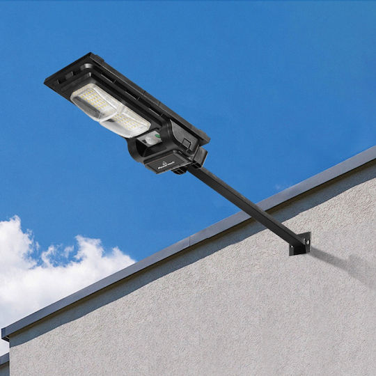 Powertech Wandmontiert Solarleuchte 50W 480lm Natürliches Weiß 4000K mit Bewegungssensor und Fotokontakt IP65