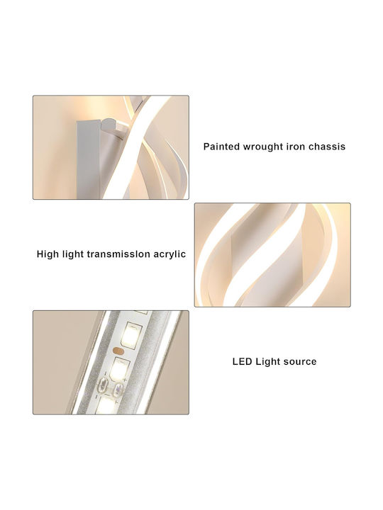 Powertech Lumină de Perete cu LED Integrat și Lumină Alb Natural 35cm