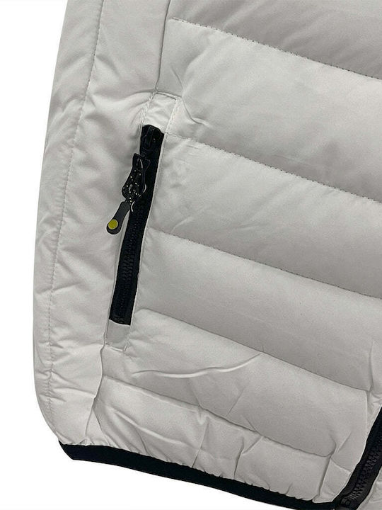 Ustyle Men's Sleeveless Jacket White