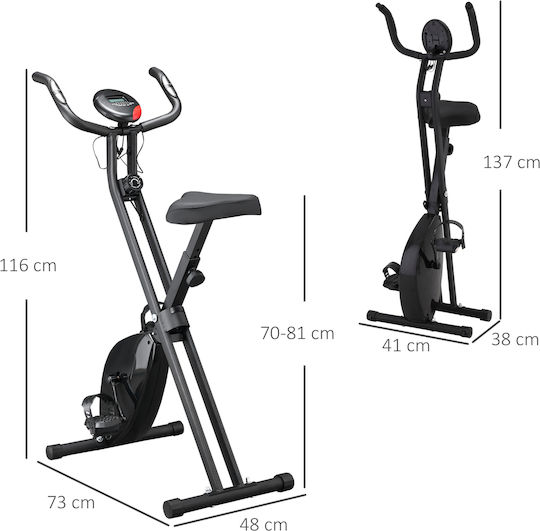 HomCom Îndoire Bicicletă de exerciții în picioare Magnetic