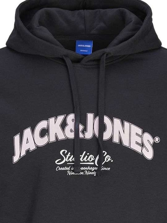 Jack & Jones Herren Sweatshirt mit Kapuze und Taschen Petrol