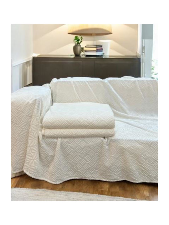Linea Home Rafles Σετ Ριχτάρια 3τμχ Ζακάρ Εκρού