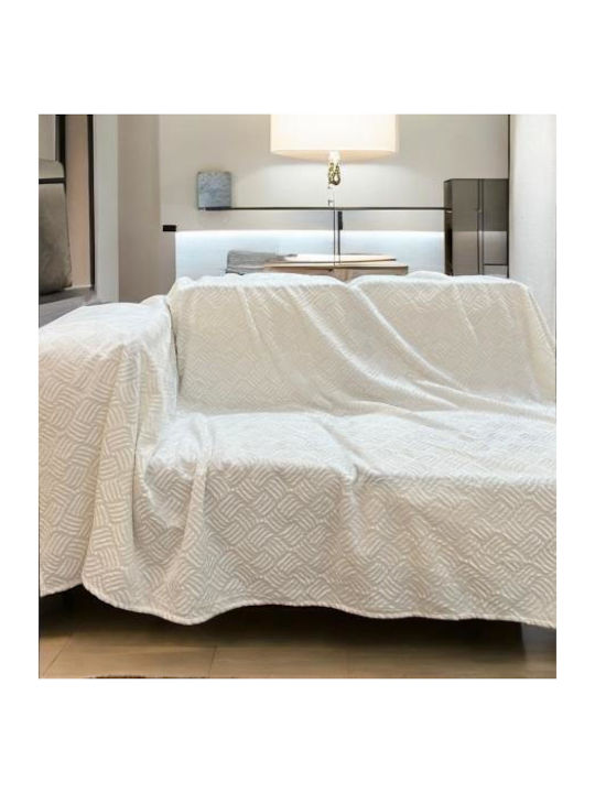 Linea Home Rafles Σετ Ριχτάρια 3τμχ Ζακάρ Εκρού