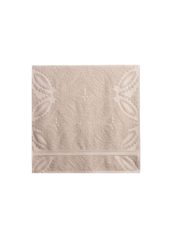Nef-Nef Homeware Handtuch Premium Louiza 30x50εκ. Beige Gewicht 550gr/m²