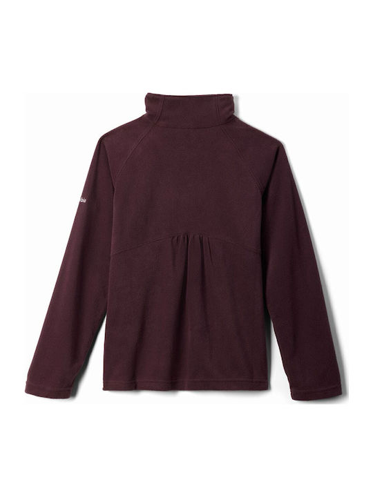 Παιδική Μπλούζα Μακρυμάνικη Μπορντό Glacial Fleece Half Zip