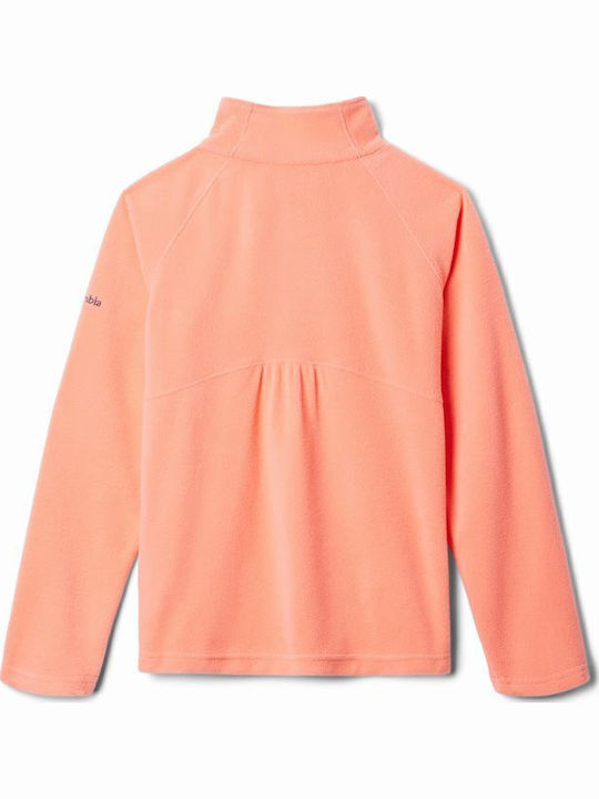 Kinderhemd Langarm Orange Glacial Fleece Half Zip