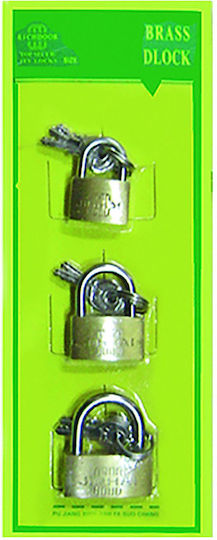 HOMie Padlock Brass with Key 20mm 1pcs