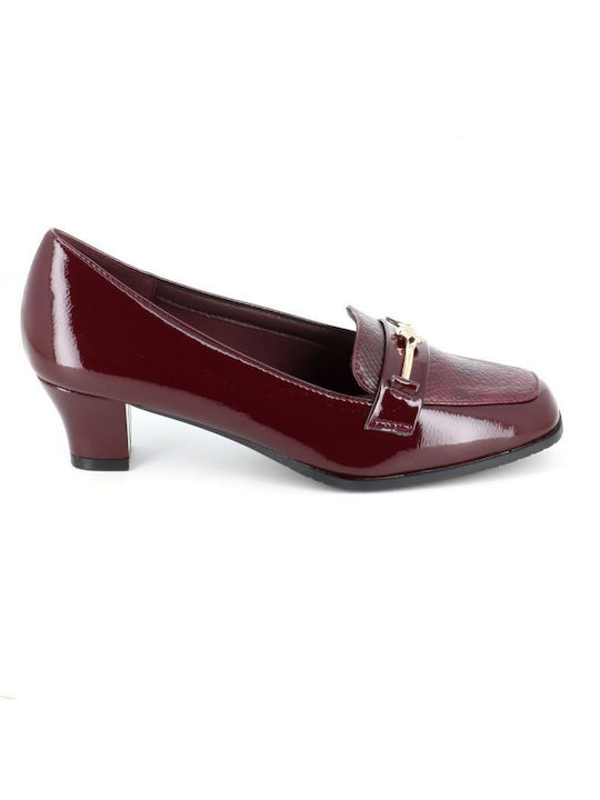 B-Soft Pantofi cu toc din Lăcuit Burgundy