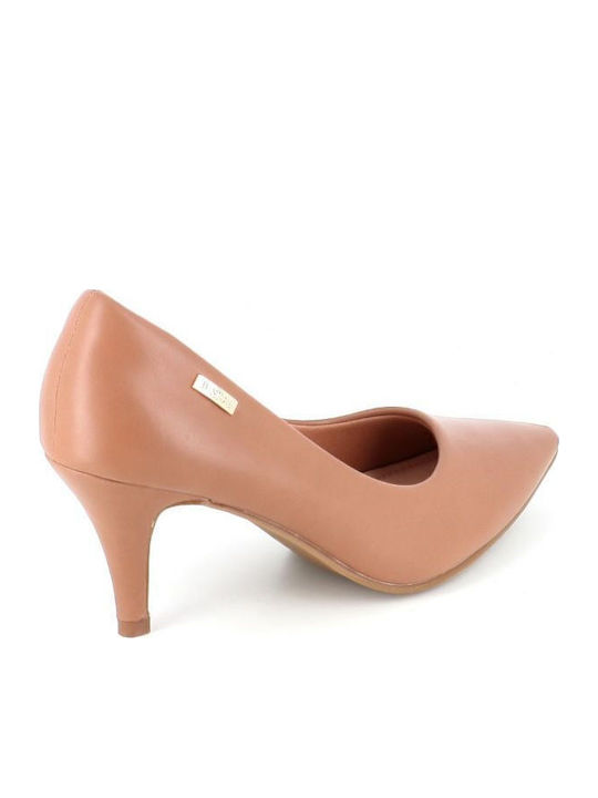 Anatomic Synthetic Leather Beige Heels