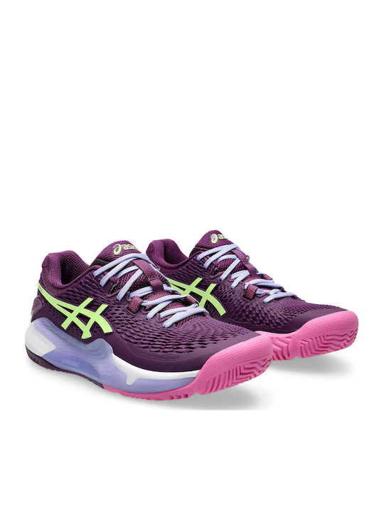 ASICS Gel-Resolution 9 Γυναικεία Παπούτσια Padel για Όλα τα Γήπεδα White / Fruit Punch