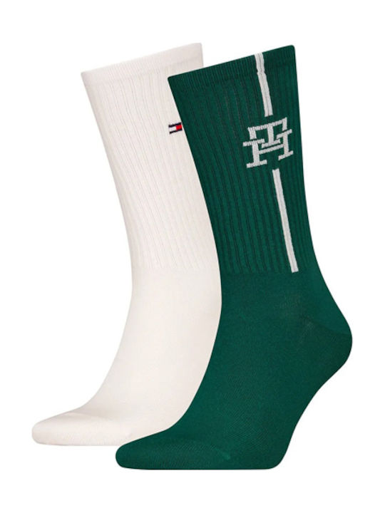 Tommy Hilfiger Ανδρικές Κάλτσες Λευκο- Πρασινο 2Pack Tommy Hilfiger Ανδρικές Κάλτσες Λευκο- Πρασινο 2Pack
