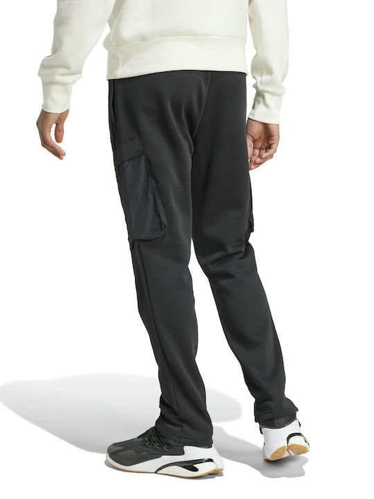 Adidas City Men's Fleece Sweatpants with Rubber Black