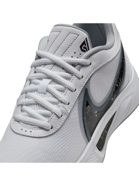 Giannis Freak 6 Gs Kids Sports Shoes Basketball with Laces White