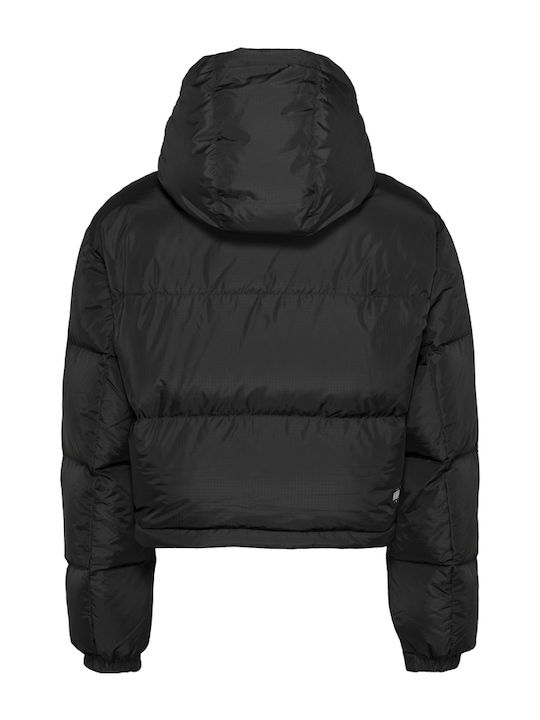 Tommy Hilfiger Crop Alaska Jacket Puffer Black