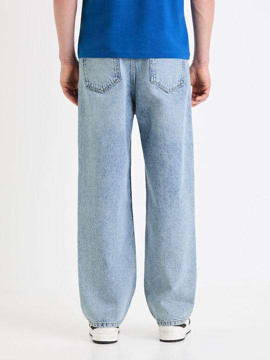 Celio Pantaloni de Bărbați din Jean Bleached Blue