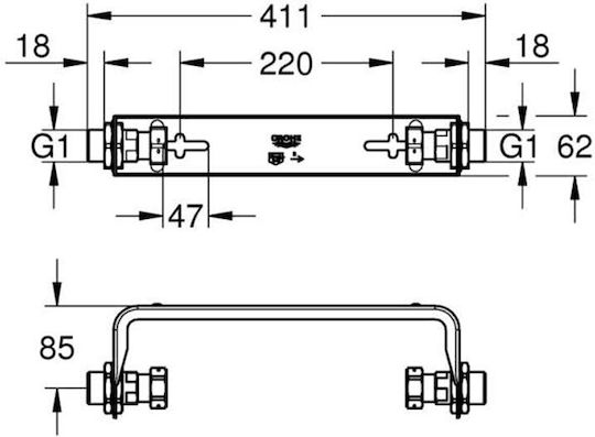 Grohe Sense Guard Wall Mount Bracket