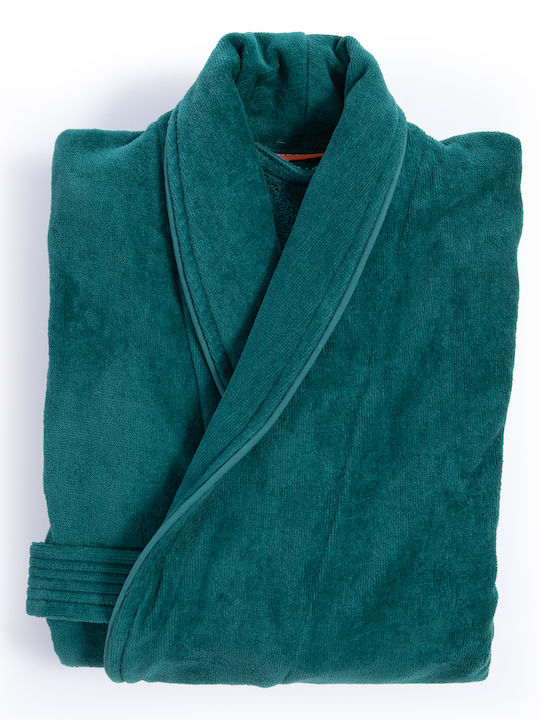Nef-Nef Homeware Paradise Bathrobe with Collar Green 380gr/m²