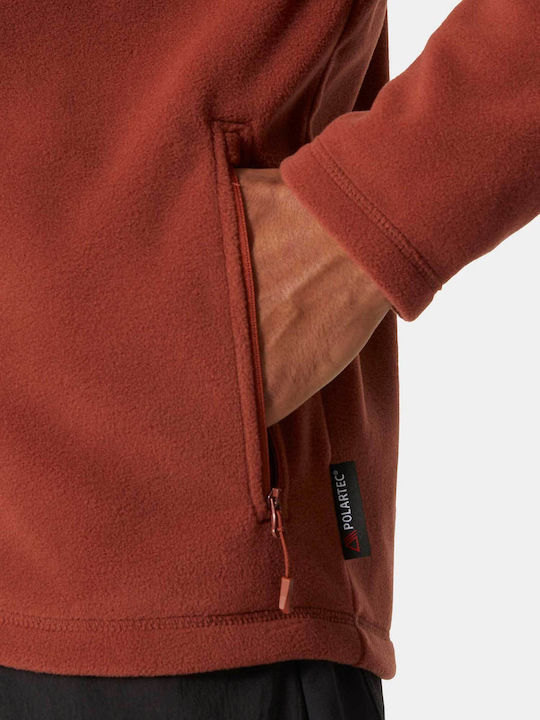 Men's Fleece Cardigan Orange