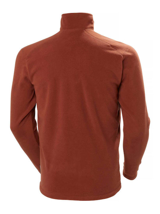 Men's Fleece Cardigan Orange