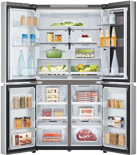 LG Ψυγείο Ντουλάπα 666lt Total NoFrost Υ178.7xΠ91.4xΒ72.5εκ. Inox GMV960MBDE