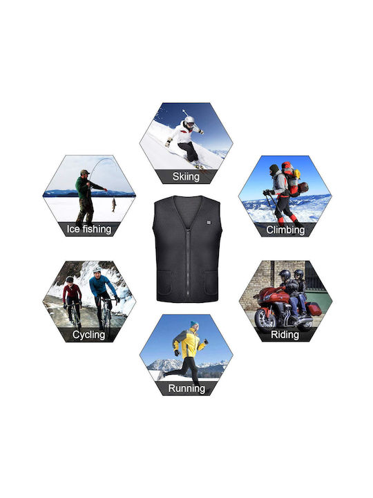 Z5 Waterproof Heated Men's Safety Vest Black