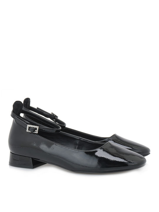 Exe Synthetic Leather Ballerinas Black