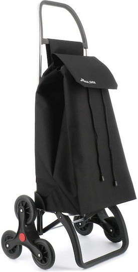 Shopping Trolley Black 46.5x8x113cm
