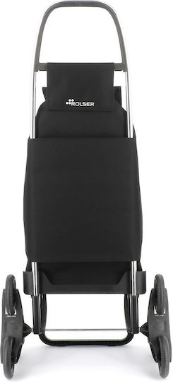 Shopping Trolley Black 46.5x8x113cm