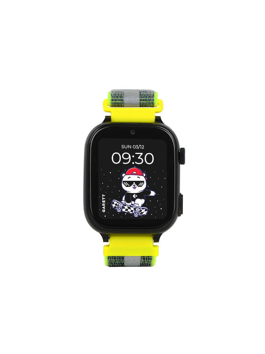 Garett Kids Smartwatch with Rubber/Plastic Strap Black