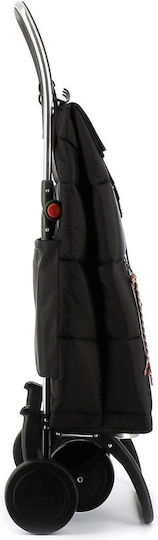 Polar Текстил Пазарска количка Сгъваемо Черен 33x19x60см