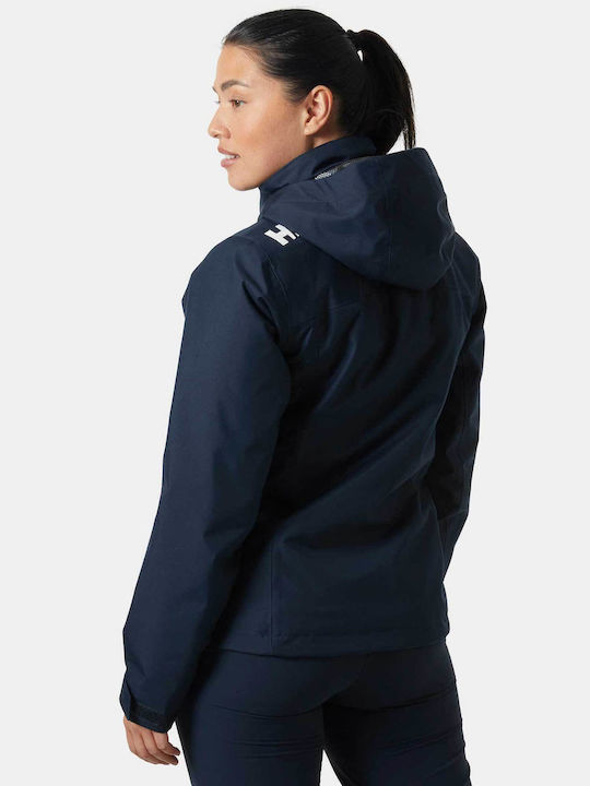 Helly Hansen Crew Κοντό Γυναικείο Μπουφάν για Χειμώνα Μπλε