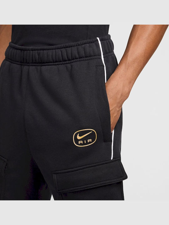 Cargo Sweatpants with Elastic Black