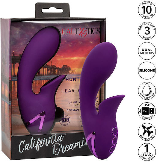 Calexotics Huntington Beach Heartbreaker Δονητής Μασάζ με Απομακρυσμένο Έλεγχο Μωβ