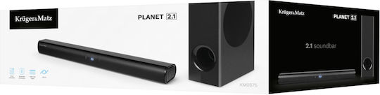 Kruger & Matz Planet 2.1 Soundbar 2.1 Bluetooth And HDMI 16W With Remote Control Black