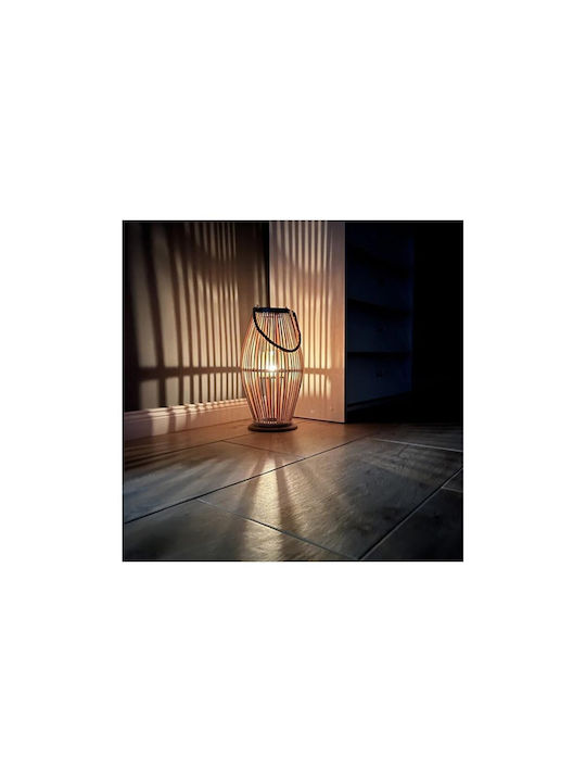 Wooden Lantern Brown 23x17x40cm