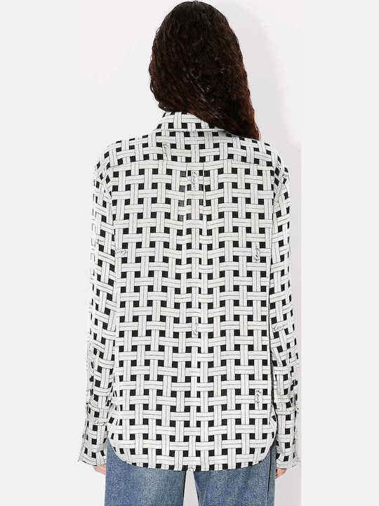 Kenzo Weave Oversized Πουκάμισο Γκρι Fe62ch2549i1.93 Kenzo Weave Oversized Πουκάμισο Γκρι Fe62ch2549i1.93