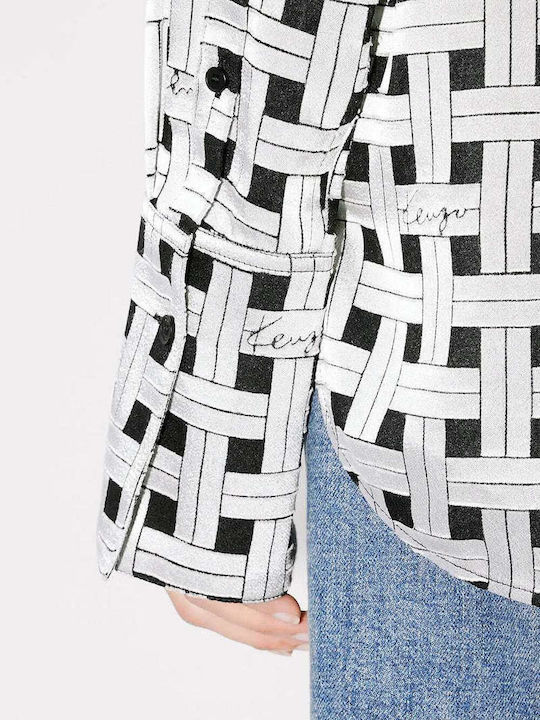 Kenzo Weave Oversized Shirt Grey Fe62ch2549i1.93